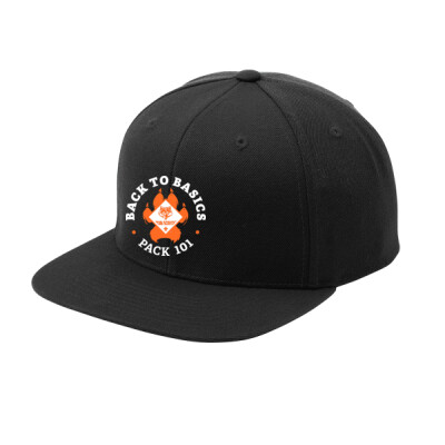 Flat Bill Snapback - Centered Printed paw logo Thumbnail