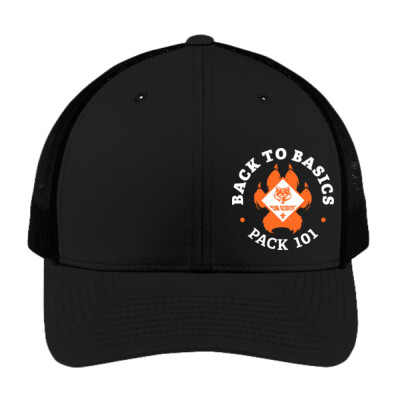 Adult Snapback Trucker - Left Front Printed paw logo  Thumbnail