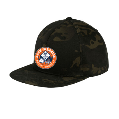 Camo Flat Bill Snapback - Centered Printed patch logo Thumbnail