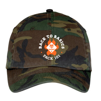 Camo Adjustable Trucker - Centered Printed paw logo Thumbnail